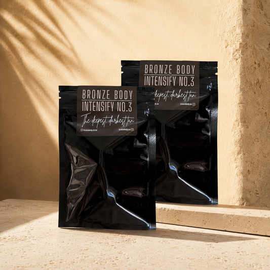Two Bronze Body INTENSIFY NO.3 pouches side by side